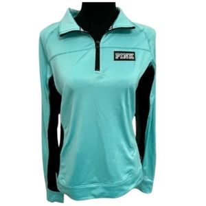 Victoria Secret Pink Teal Zipped Collared Track Suit S